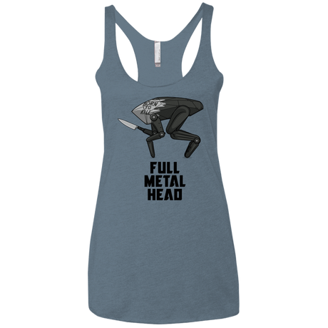 T-Shirts Indigo / X-Small Full Metal Head Women's Triblend Racerback Tank