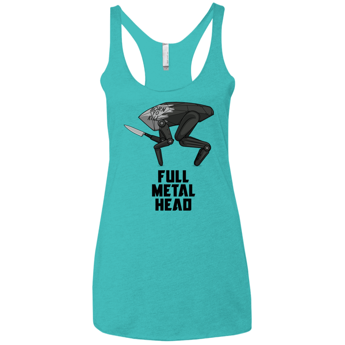T-Shirts Tahiti Blue / X-Small Full Metal Head Women's Triblend Racerback Tank