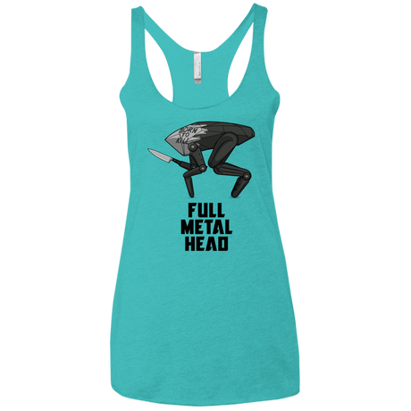 T-Shirts Tahiti Blue / X-Small Full Metal Head Women's Triblend Racerback Tank