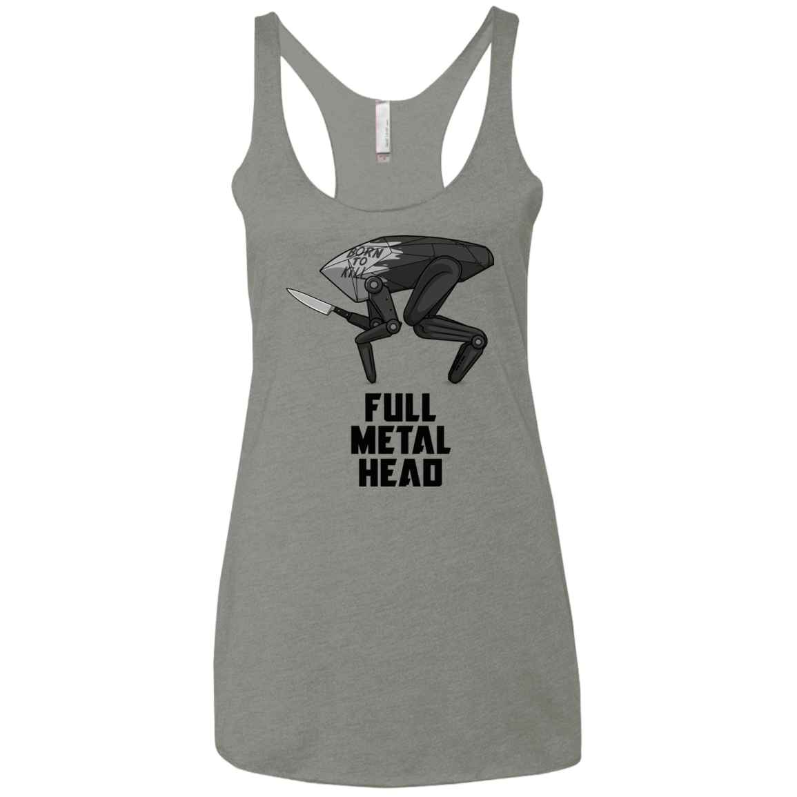 T-Shirts Venetian Grey / X-Small Full Metal Head Women's Triblend Racerback Tank