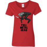 T-Shirts Red / S Full Metal Head Women's V-Neck T-Shirt