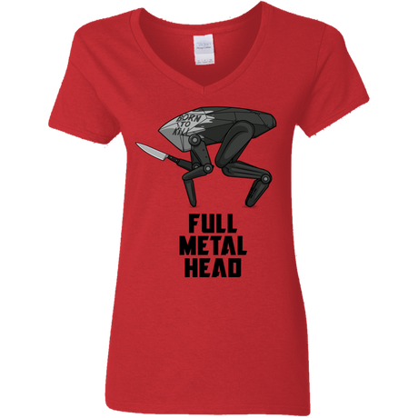 T-Shirts Red / S Full Metal Head Women's V-Neck T-Shirt