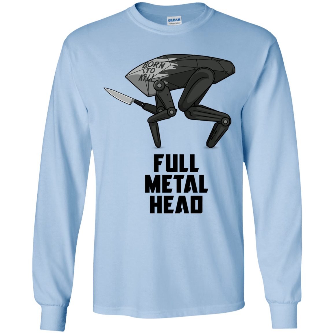 T-Shirts Light Blue / YS Full Metal Head Youth Long Sleeve T-Shirt