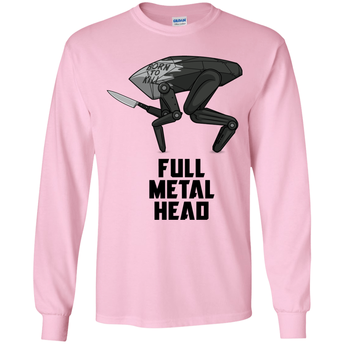 T-Shirts Light Pink / YS Full Metal Head Youth Long Sleeve T-Shirt