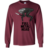 T-Shirts Maroon / YS Full Metal Head Youth Long Sleeve T-Shirt