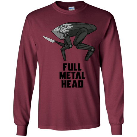 T-Shirts Maroon / YS Full Metal Head Youth Long Sleeve T-Shirt