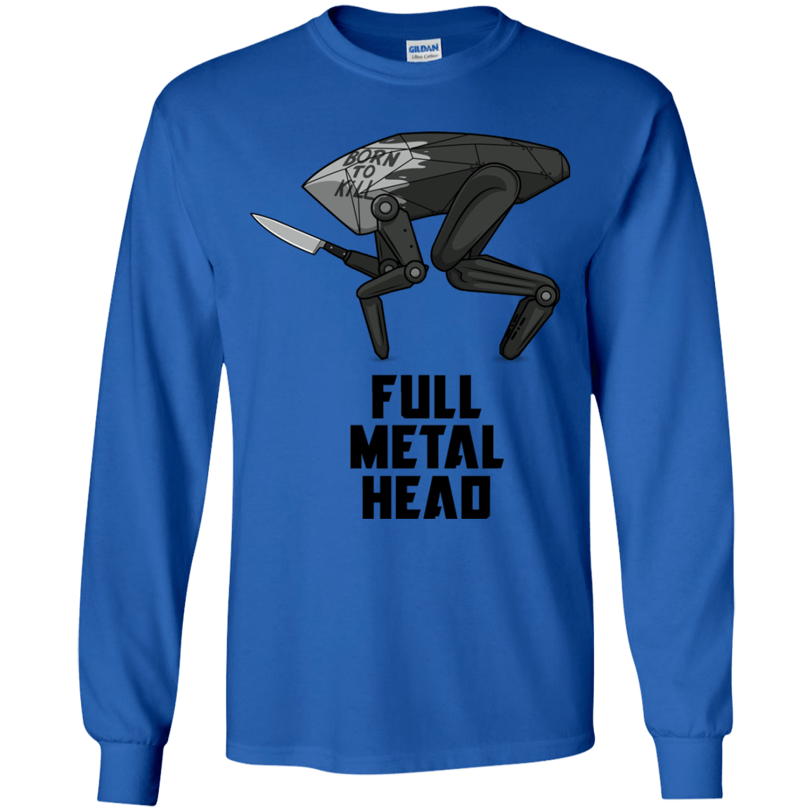 T-Shirts Royal / YS Full Metal Head Youth Long Sleeve T-Shirt