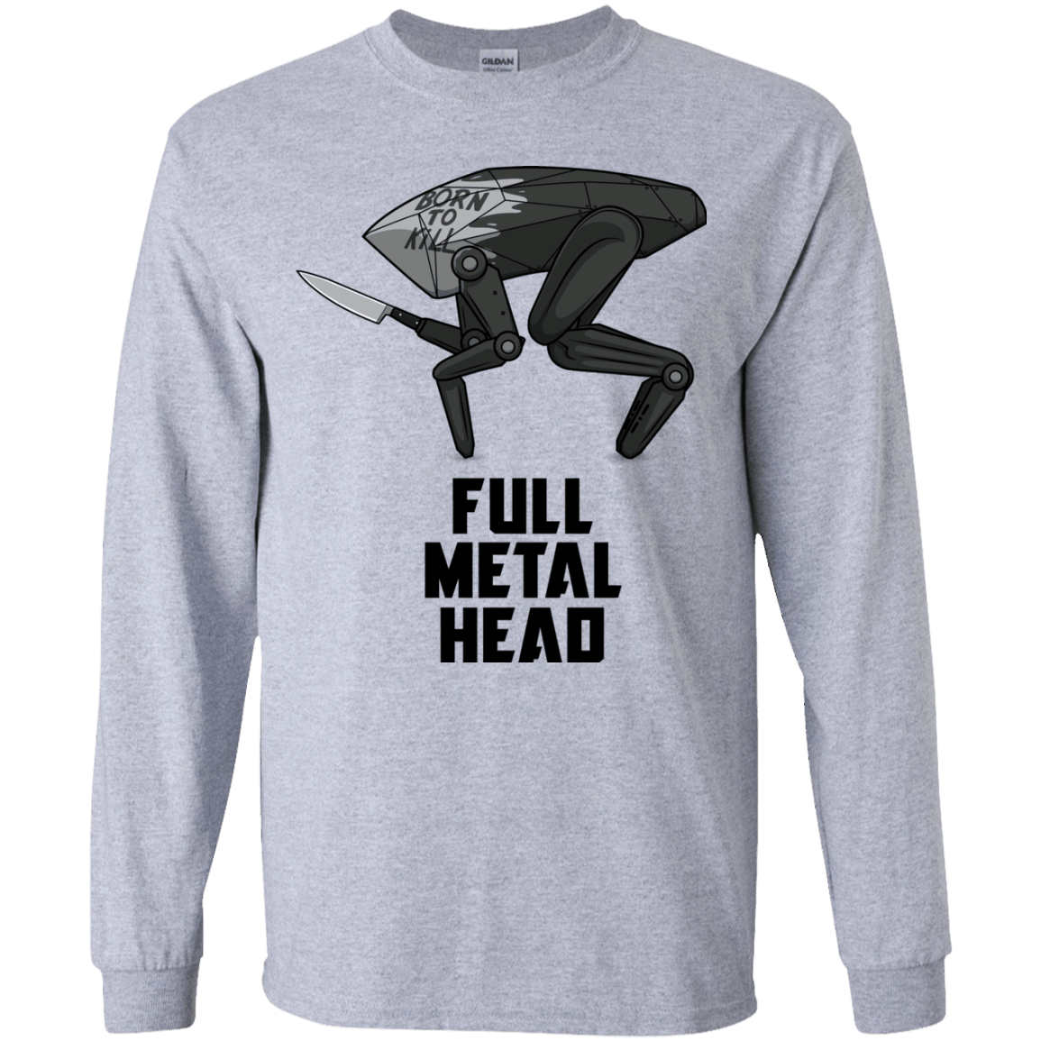 T-Shirts Sport Grey / YS Full Metal Head Youth Long Sleeve T-Shirt