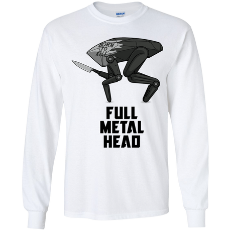 T-Shirts White / YS Full Metal Head Youth Long Sleeve T-Shirt