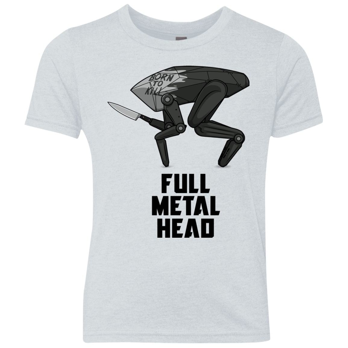 T-Shirts Heather White / YXS Full Metal Head Youth Triblend T-Shirt