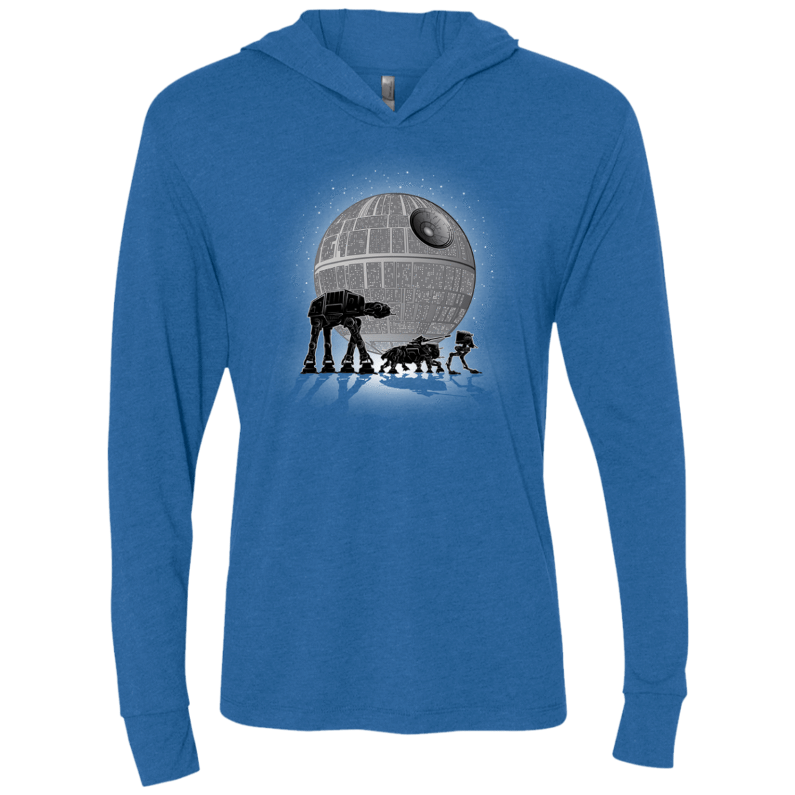 T-Shirts Vintage Royal / X-Small Full Moon Over Empire Triblend Long Sleeve Hoodie Tee