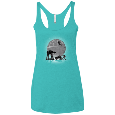 T-Shirts Tahiti Blue / X-Small Full Moon Over Empire Women's Triblend Racerback Tank