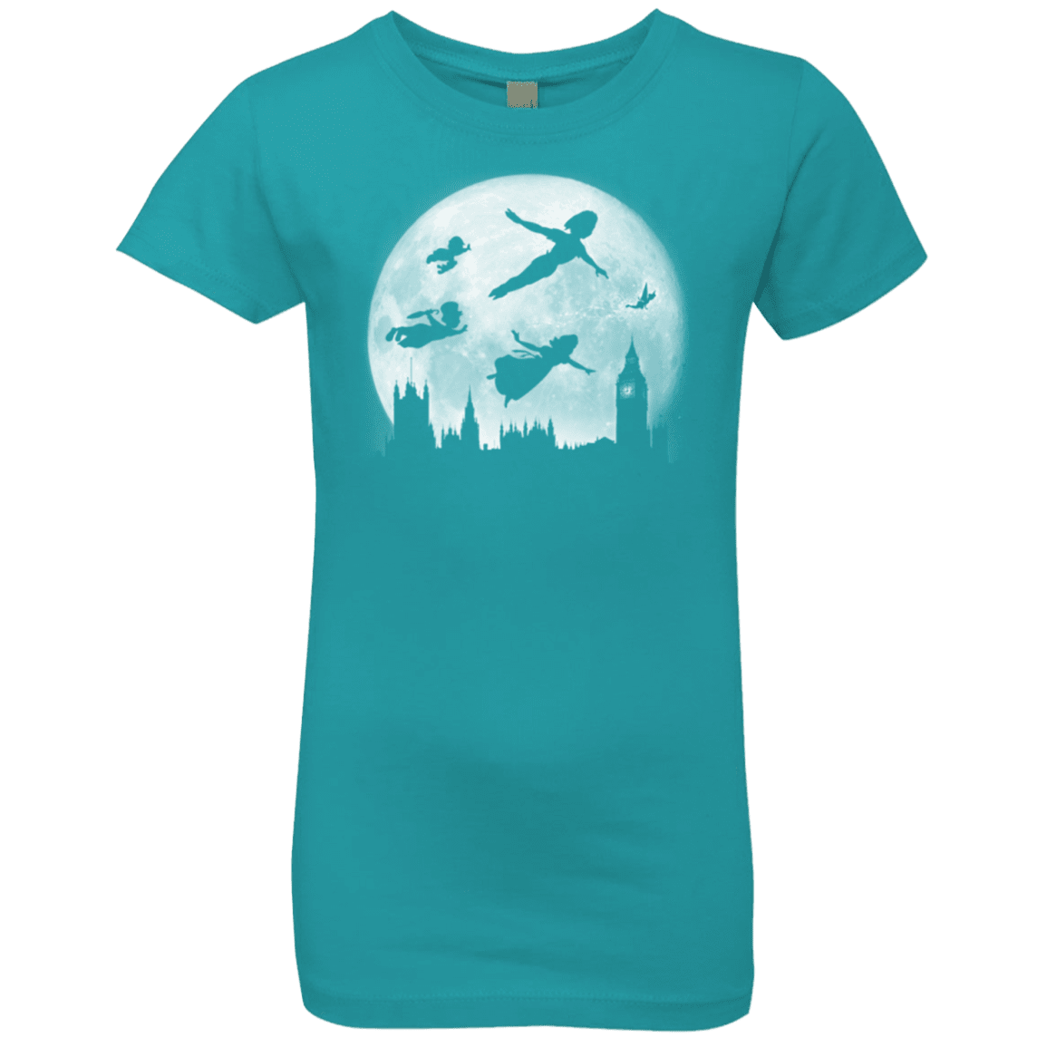 T-Shirts Tahiti Blue / YXS Full Moon over London Girls Premium T-Shirt