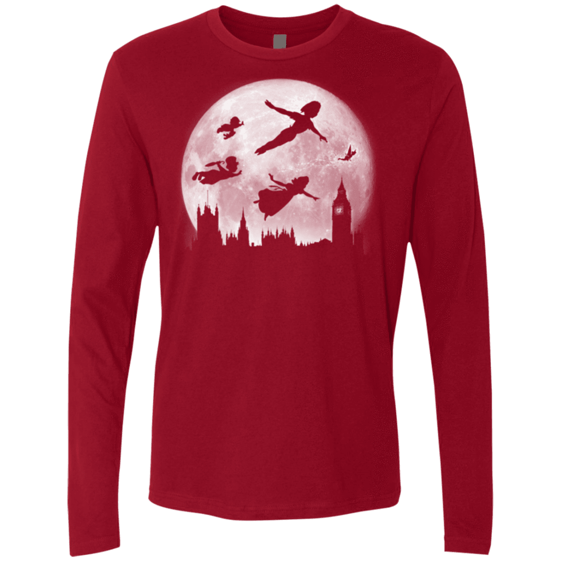 T-Shirts Cardinal / Small Full Moon over London Men's Premium Long Sleeve