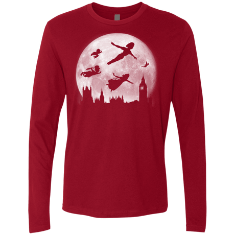 T-Shirts Cardinal / Small Full Moon over London Men's Premium Long Sleeve