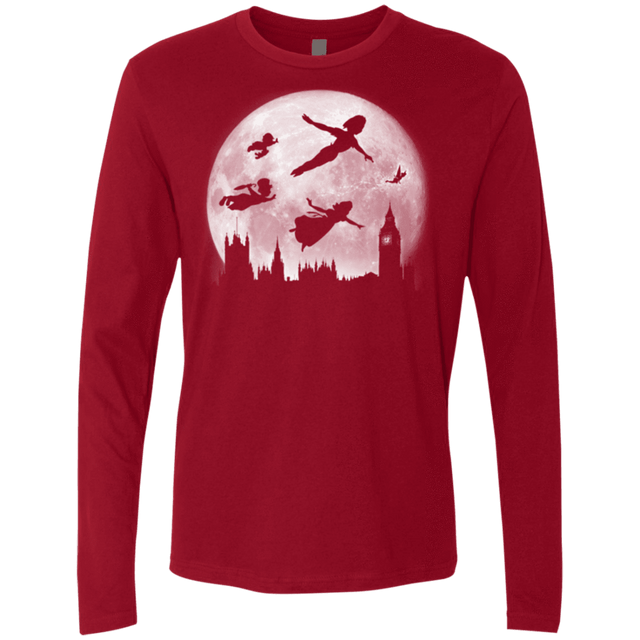 T-Shirts Cardinal / Small Full Moon over London Men's Premium Long Sleeve