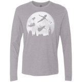 T-Shirts Heather Grey / Small Full Moon over London Men's Premium Long Sleeve