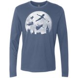 T-Shirts Indigo / Small Full Moon over London Men's Premium Long Sleeve