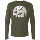 T-Shirts Military Green / Small Full Moon over London Men's Premium Long Sleeve