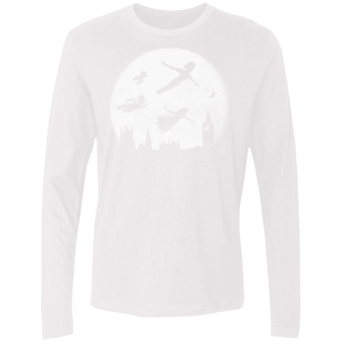 T-Shirts White / Small Full Moon over London Men's Premium Long Sleeve