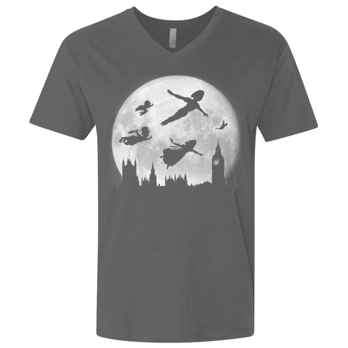 T-Shirts Heavy Metal / X-Small Full Moon over London Men's Premium V-Neck