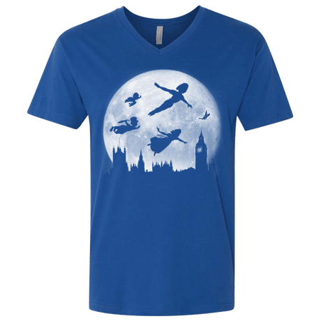 T-Shirts Royal / X-Small Full Moon over London Men's Premium V-Neck