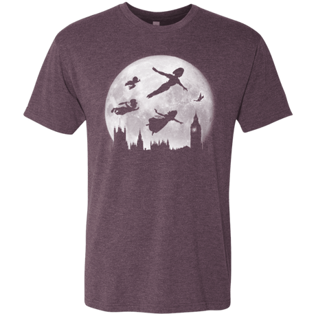 T-Shirts Vintage Purple / Small Full Moon over London Men's Triblend T-Shirt