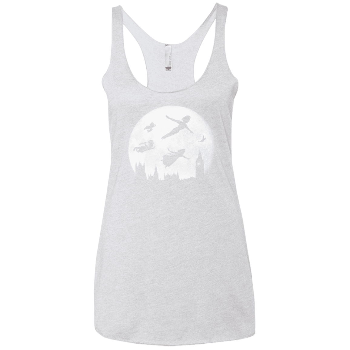 T-Shirts Heather White / X-Small Full Moon over London Women's Triblend Racerback Tank