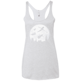 T-Shirts Heather White / X-Small Full Moon over London Women's Triblend Racerback Tank