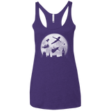 T-Shirts Purple / X-Small Full Moon over London Women's Triblend Racerback Tank