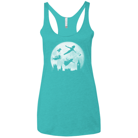 T-Shirts Tahiti Blue / X-Small Full Moon over London Women's Triblend Racerback Tank