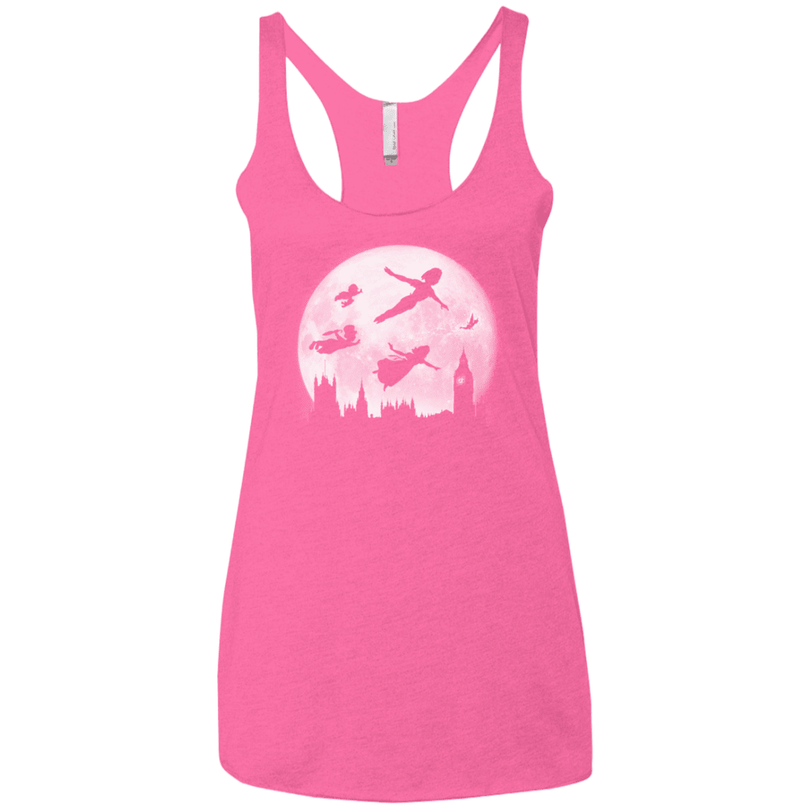 T-Shirts Vintage Pink / X-Small Full Moon over London Women's Triblend Racerback Tank