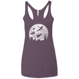 T-Shirts Vintage Purple / X-Small Full Moon over London Women's Triblend Racerback Tank