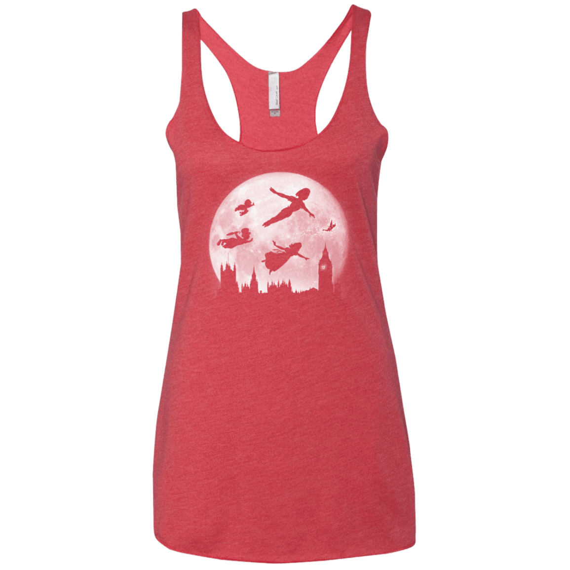 T-Shirts Vintage Red / X-Small Full Moon over London Women's Triblend Racerback Tank