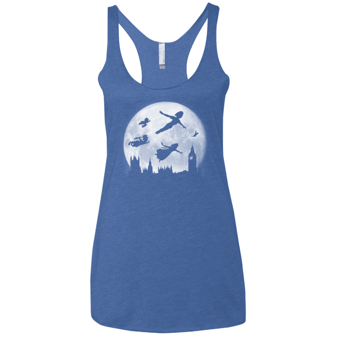 T-Shirts Vintage Royal / X-Small Full Moon over London Women's Triblend Racerback Tank
