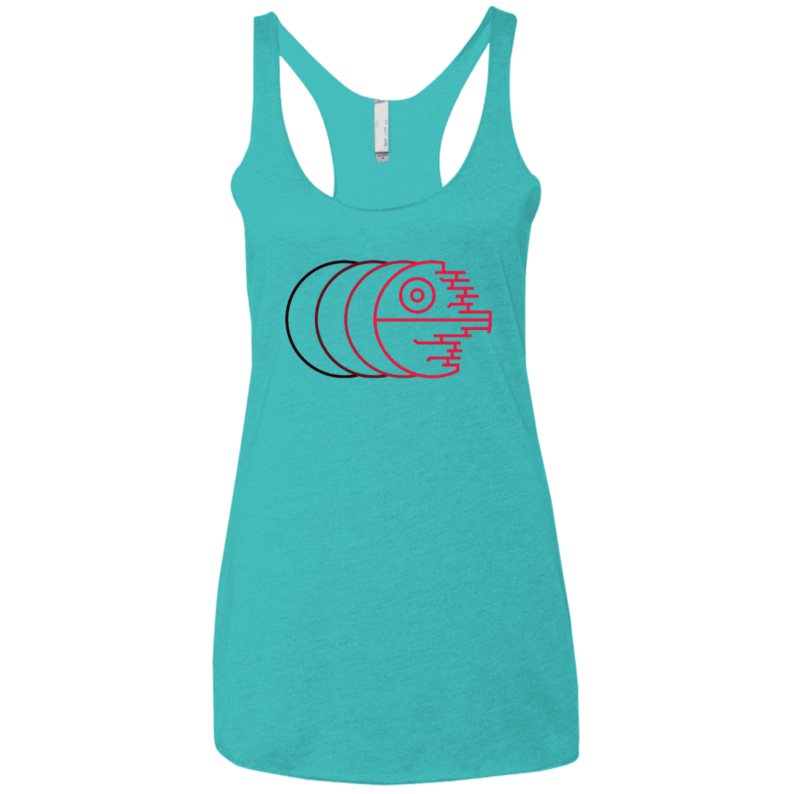 T-Shirts Tahiti Blue / X-Small Fully Operational Women's Triblend Racerback Tank