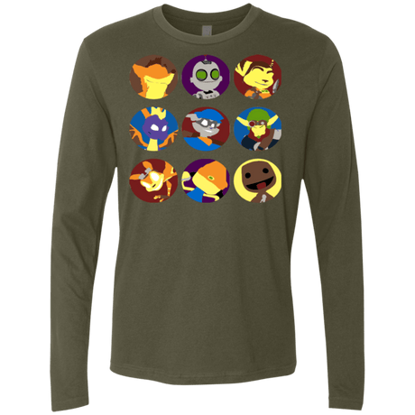 T-Shirts Military Green / Small Fun Heroes Men's Premium Long Sleeve