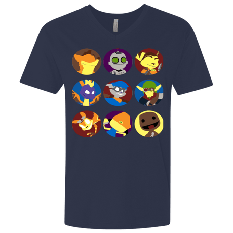 T-Shirts Midnight Navy / X-Small Fun Heroes Men's Premium V-Neck