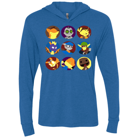 T-Shirts Vintage Royal / X-Small Fun Heroes Triblend Long Sleeve Hoodie Tee