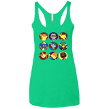 T-Shirts Envy / X-Small Fun Heroes Women's Triblend Racerback Tank