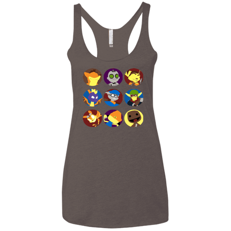 T-Shirts Macchiato / X-Small Fun Heroes Women's Triblend Racerback Tank