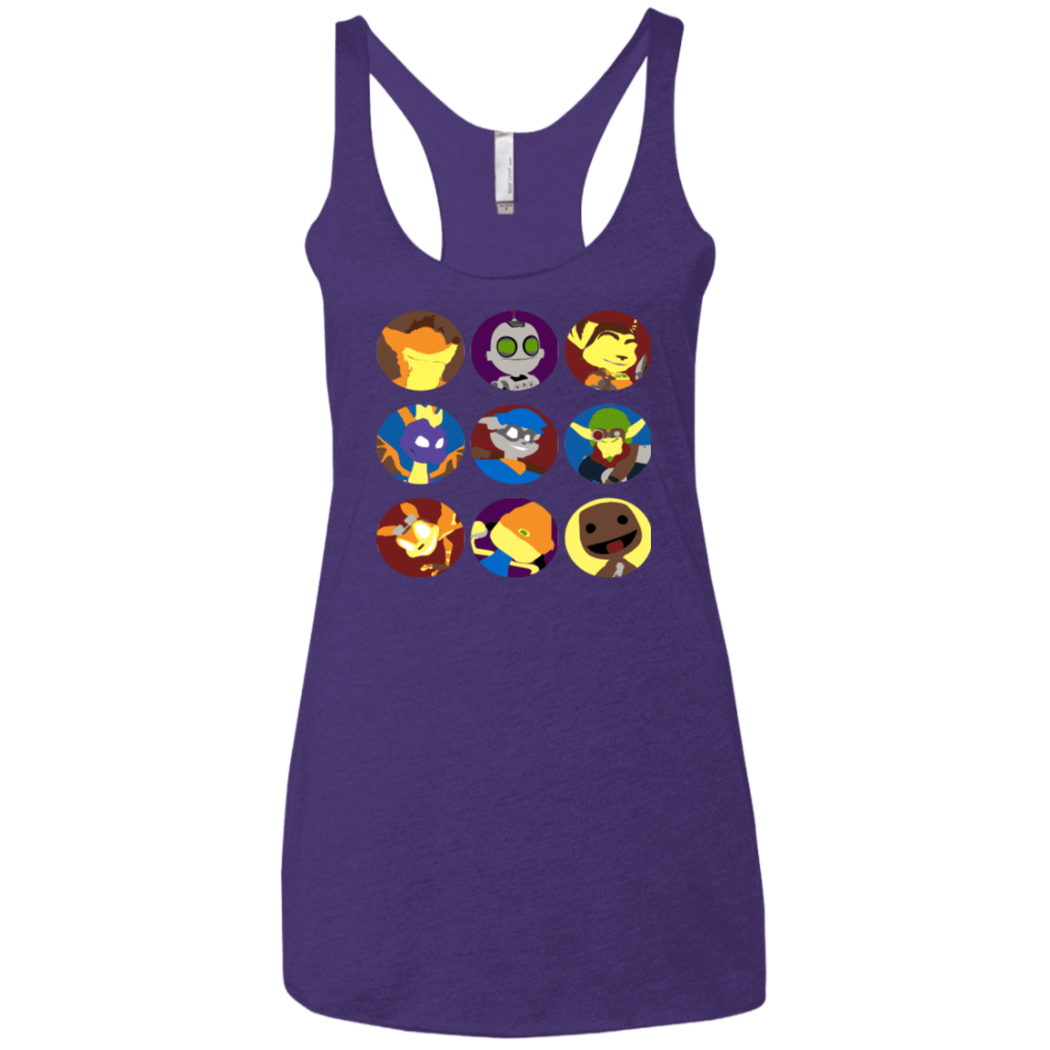 Fun Heroes Women's Triblend Racerback Tank