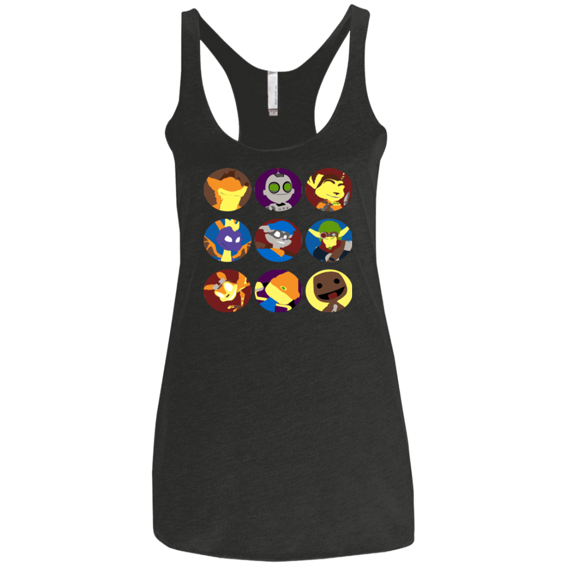 T-Shirts Vintage Black / X-Small Fun Heroes Women's Triblend Racerback Tank