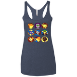 T-Shirts Vintage Navy / X-Small Fun Heroes Women's Triblend Racerback Tank