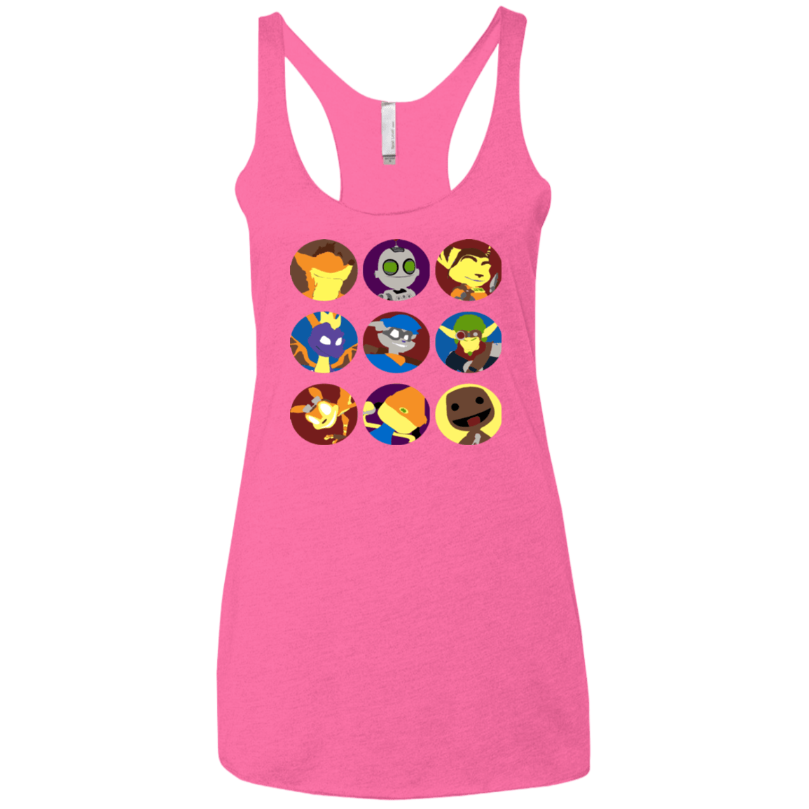 T-Shirts Vintage Pink / X-Small Fun Heroes Women's Triblend Racerback Tank