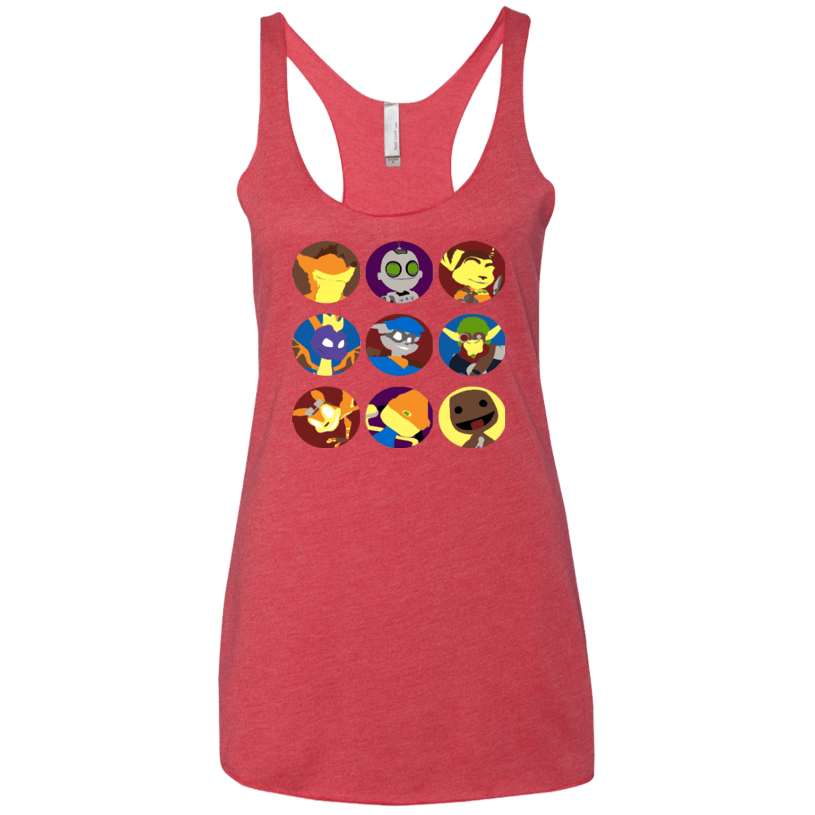 Fun Heroes Women's Triblend Racerback Tank