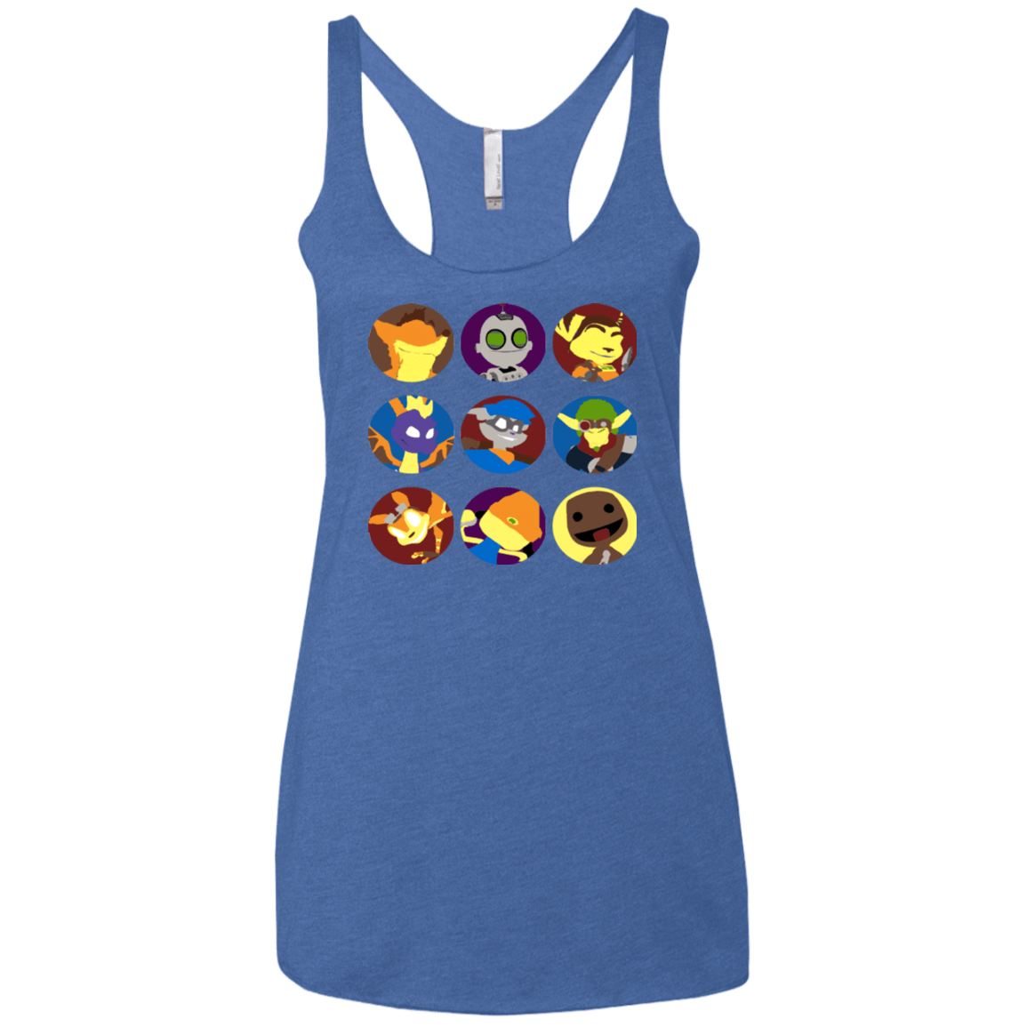 Fun Heroes Women's Triblend Racerback Tank