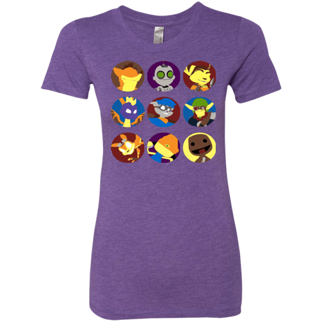 T-Shirts Purple Rush / Small Fun Heroes Women's Triblend T-Shirt