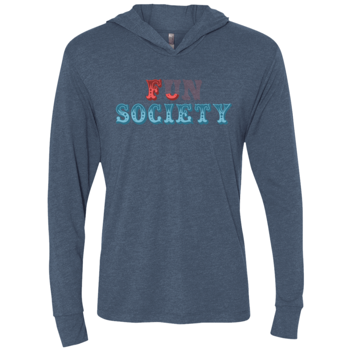 T-Shirts Indigo / X-Small Fun Society Triblend Long Sleeve Hoodie Tee