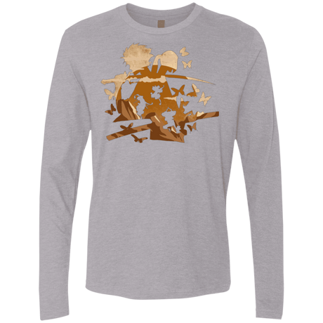 T-Shirts Heather Grey / Small Funky Samurais Men's Premium Long Sleeve